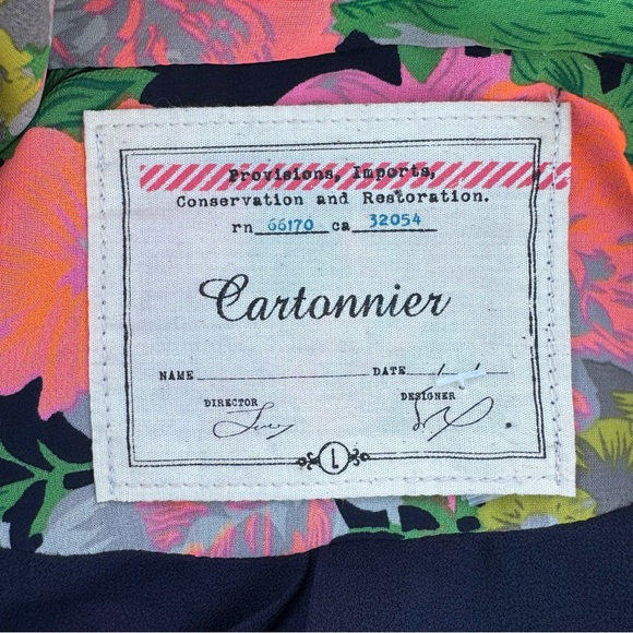 Anthropologie Cartonner Flowy Floral Blazer jacket | Sz L - Picture 6 of 9